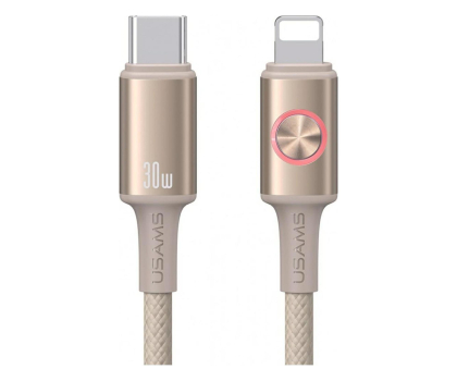 Kabel USAMS Kabel 30W USB-C do Lightning 1,2 m tytanowy